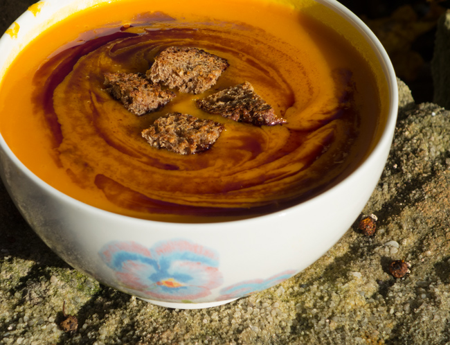 Schnelle Kürbissuppe (Foto: Christof Herrmann, 2014) Schnelle Kürbissuppe