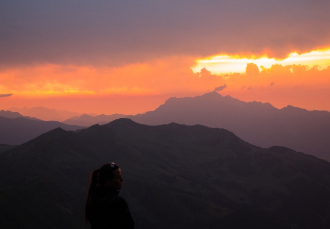 Vom Statzerhaus aus den Sonnenuntergang (oder den Sonnenaufgang) zu erleben, zählt zu den unvergesslichen Augenblicken der Alpenüberquerung. 