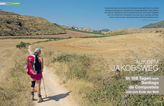 Auf dem Jakobsweg: PDF-Download meines 8-seitigen Artikels im trekking-Magazin