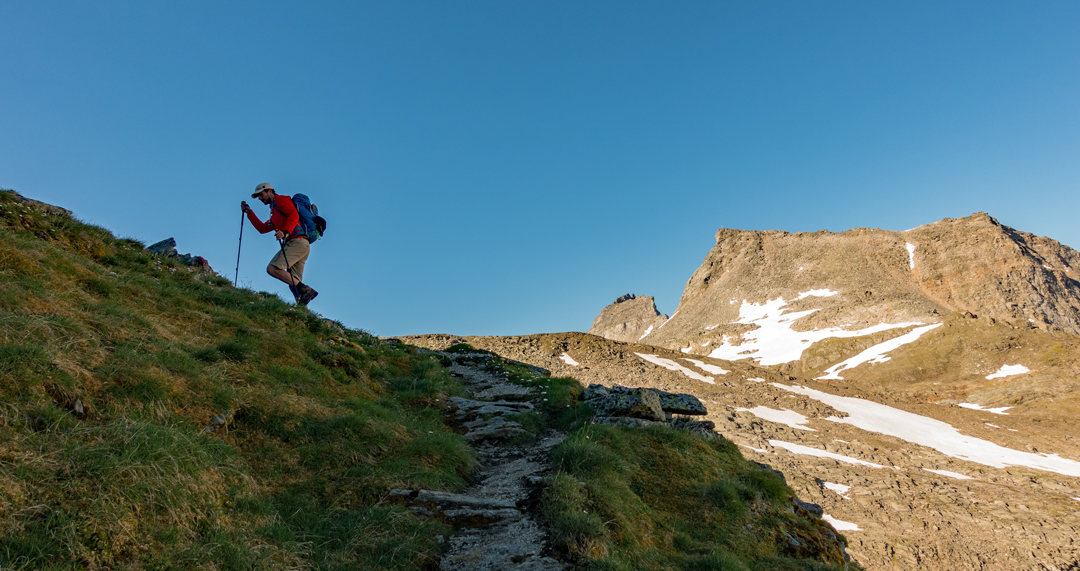 Auf dem Anstieg zur Fraganter Scharte im Nationalpark Hohe Tauern. (Foto: Christof Herrmann, 2019)