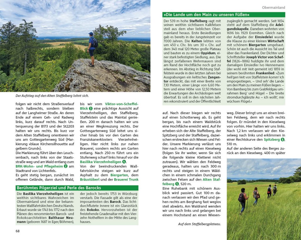 Beispieltour "Durch den Gottesgarten" aus dem Wanderführer "Wochenendtouren Franken". Beispieltour "Durch den Gottesgarten" aus dem Wanderführer "Wochenendtouren Franken".