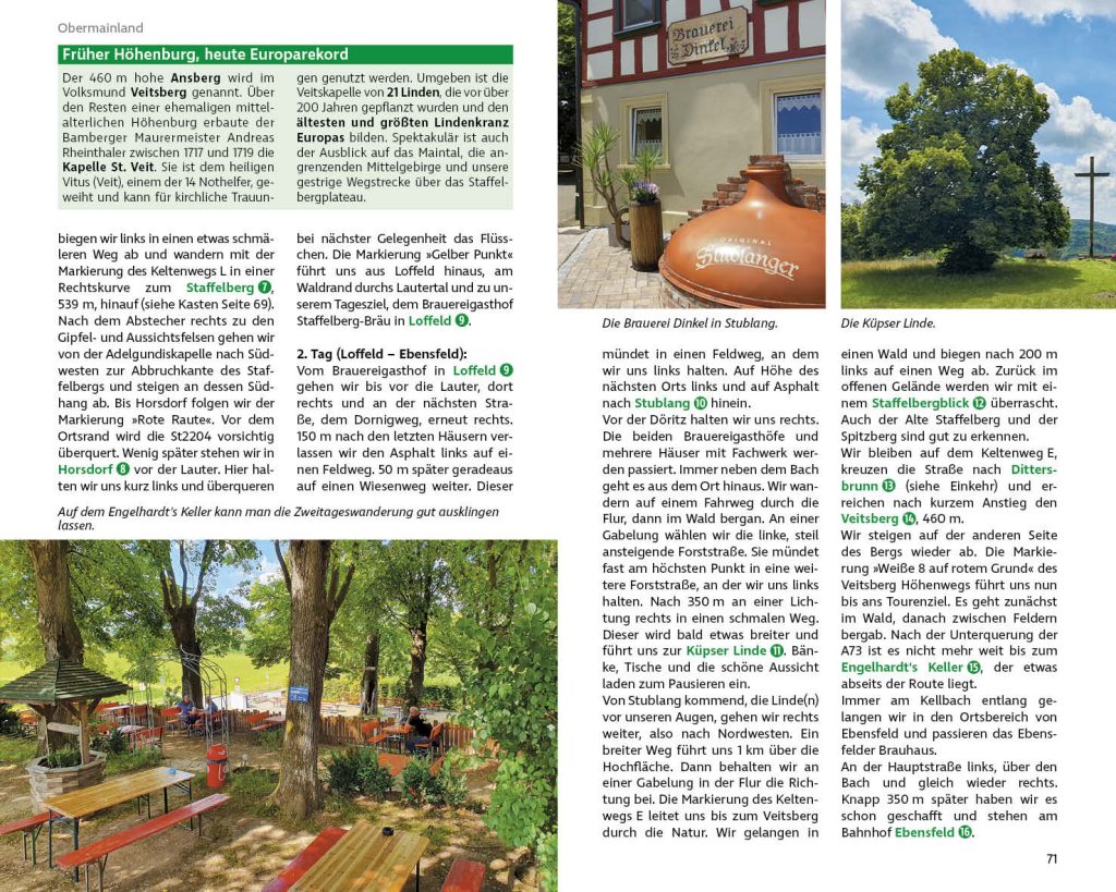Beispieltour "Durch den Gottesgarten" aus dem Wanderführer "Wochenendtouren Franken". Beispieltour "Durch den Gottesgarten" aus dem Wanderführer "Wochenendtouren Franken".