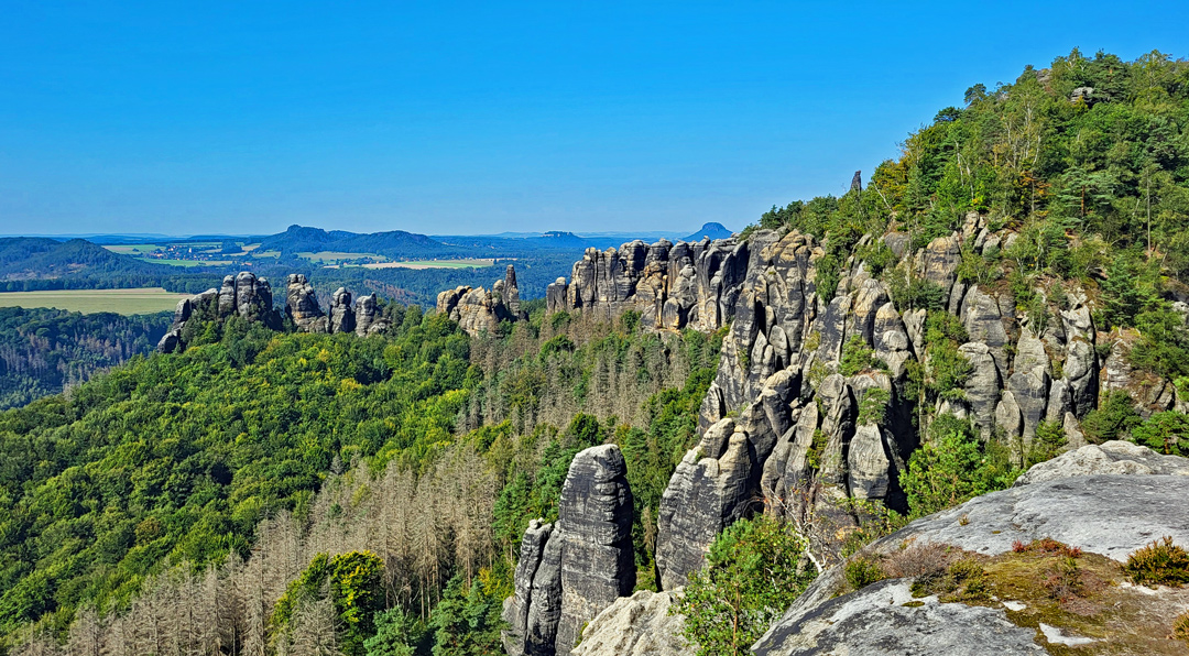 Darf ich vorstellen: die Schrammsteine. (Foto: Christof Herrmann, 2023)